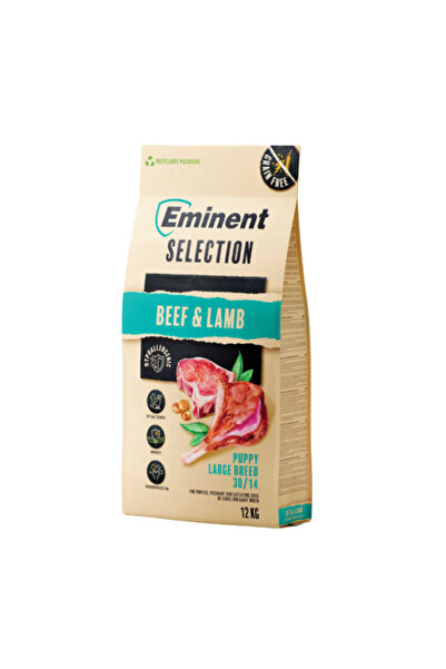 eminent Selection Puppy Large Dry Dog Food, Beef and Lamb, Grain Free, 30/14, 12 kg