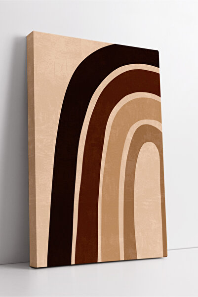 KOSS Dijital Tablou de pânză cu curcubeu maro în stil boho – Decor de perete ...