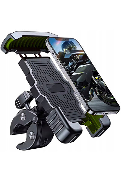 zola Bicycle phone holder, adjustable 4.7-7", handlebar mount 0.7-1.5", screw clip, silicone protection