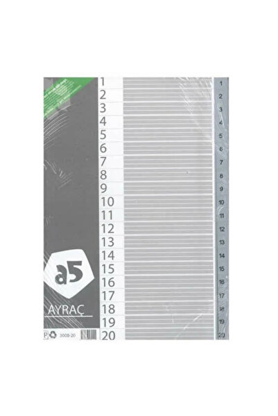 OFİS A4 Separator 1-20 Numbered Pp Divider