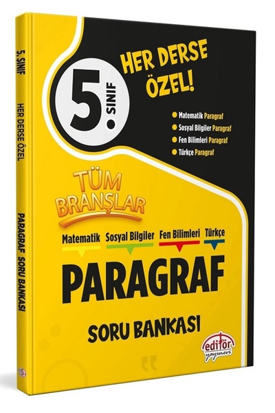 Editör Yayınevi 5.Sınıf Her Derse Özel Matematik-Sosyal Bilgiler-Fen Bilimler...