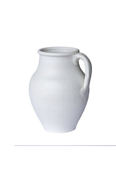 Vintage Art Company Sternum Beyaz Mat Tek Kuplu Vazo