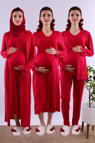 ByLohusa Effortt Cherry Hijab Maternity Set