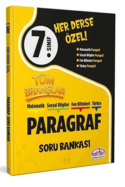 Editör Yayınevi 7.Sınıf Her Derse Özel Matematik-Sosyal Bilgiler-Fen Bilimler...