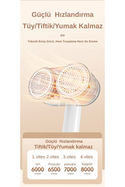 Youban Jet Multi Şarjlı Tüy ve Tiftik Toplama Temizleme Makinesi