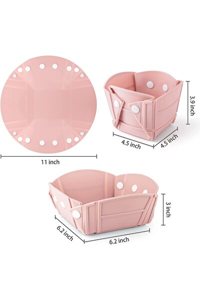mediLOGIC Foldable plate, tray or bowl, BPA free, food grade silicone, camping, 28cm, pink, mediLOGIC™