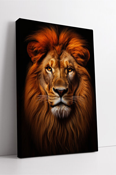 KOSS Dijital Tablou pe pânză cu figură de leu, decor modern de perete cu tema...
