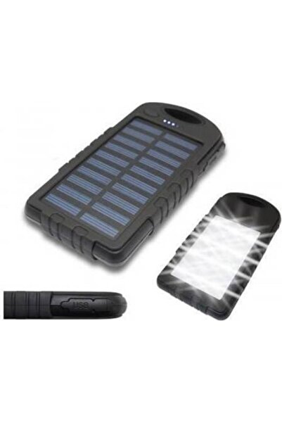 Mmctech Solar Powerbank 5000 Mah Güneş Enerjili Powerbank 12 LED Işikli white