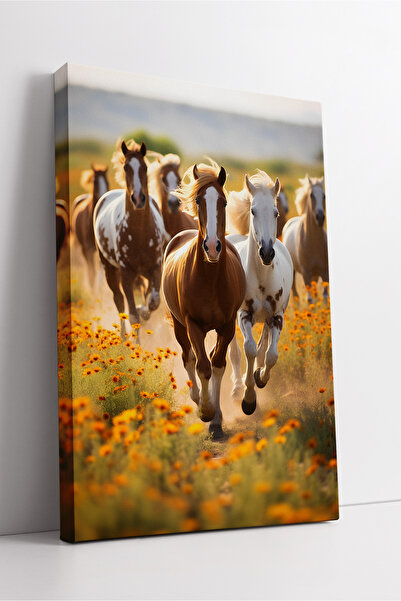 KOSS Dijital Pictură pe pânză cu cai care alergă, decor modern de perete în c...
