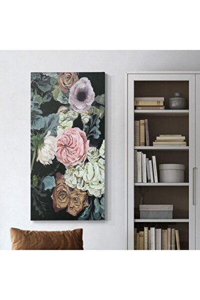 ALAYRA International Green & Yellow Leaves Wall Art – Botanical Canvas Painti...