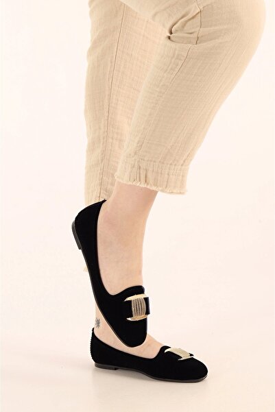 İKLİM LİFE Дамски балетни пантофки от велур с капачка с пчелна пита