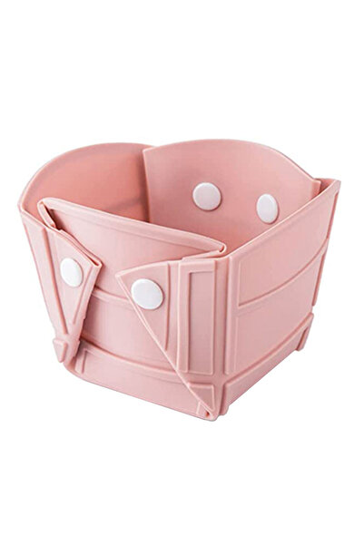 mediLOGIC Foldable plate, tray or bowl, BPA free, food grade silicone, camping, 28cm, pink, mediLOGIC™