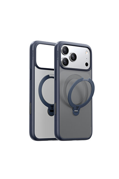 TORRAS Ostand Spin Silicone Series for iPhone 17 Pro Max (6.9-Inch) Case – Midnight Blue