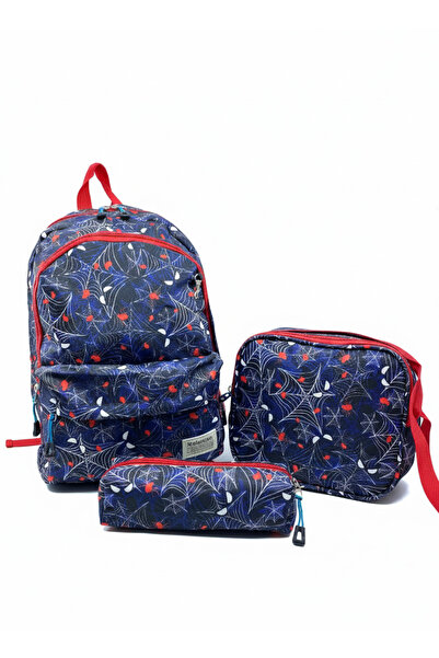 Relaxion Elementary School Bag Spider Patterned Set 8640