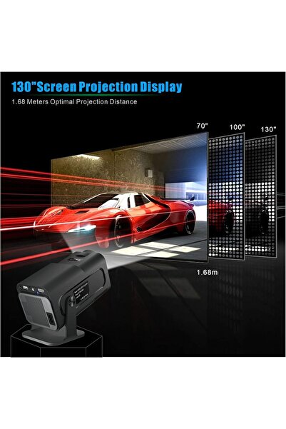 NEONI Portable Projector - Native 1080P, 4K Support, WiFi 6, BT 5.0