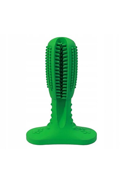 zola Dog teeth cleaning toy, 2 surfaces, strengthens gums, rubber, 10.3x4.2x14.6 cm, green