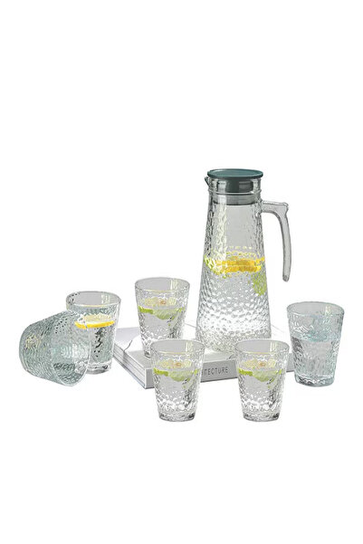 cheffinger Cheffine 7 Piece Set – 1.8L Carafe + 6 250ml Glasses,