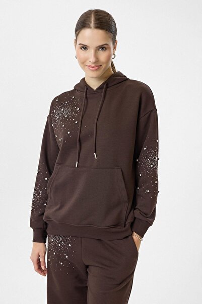 TIFFANY&TOMATO Taşlı Kapüşonlu Sweatshirt