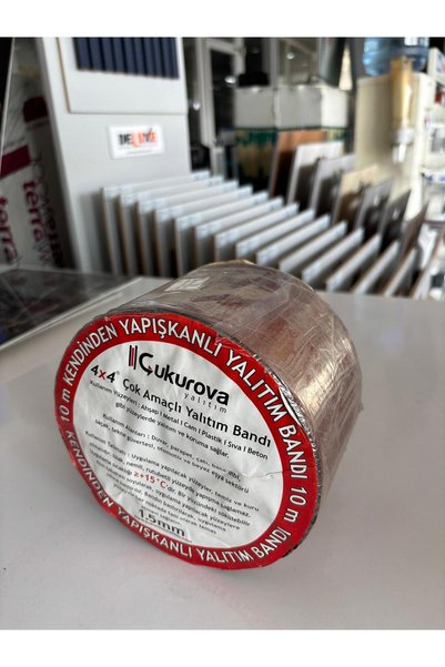 Kaleli Çatı Bitümlü Su Yalıtım Bantı Kırmızı 10 Cm