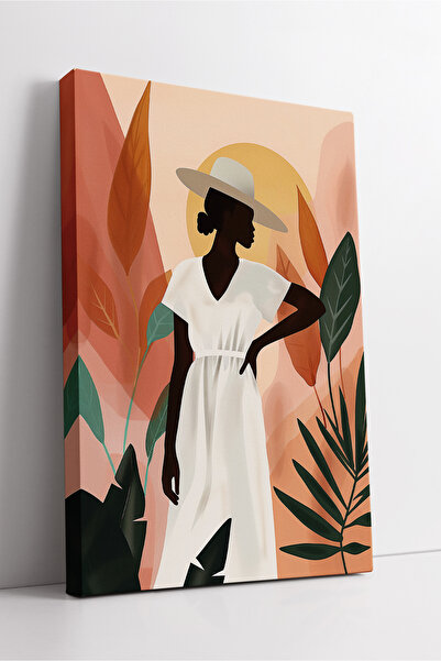 KOSS Dijital Decor modern minimalist pe pânză, cu tematică vegetală, în culor...