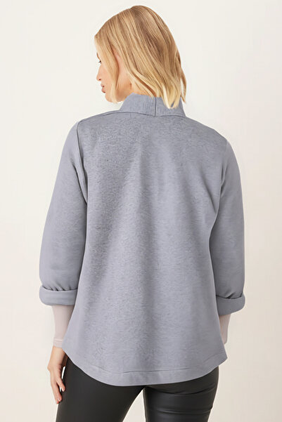 armonika Жіночий сірий піджак з подвійними рукавами ARM-26K001054