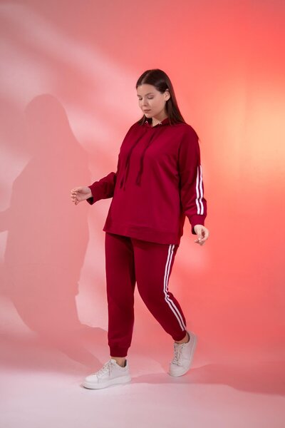 Roxxlen 1219293 Μεγάλο μέγεθος με κουκούλα Σετ αθλητικής φόρμας με 2 κλωστές ...