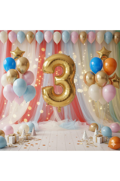 Acar Süs FOLYO RAKAM BALON ALTIN 3YAŞ