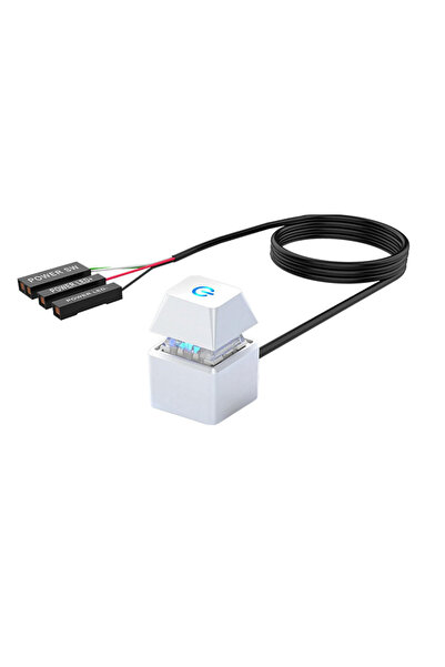 silabor Power Key-On/Off Button-External Power Button with Extension Cable for Desktop Computers