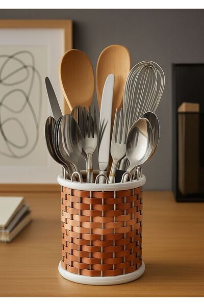 Vivart منظم أدوات المائدة الفاخرة المصنوعة من الخيزران/ منظم السكاكين والشوك ...