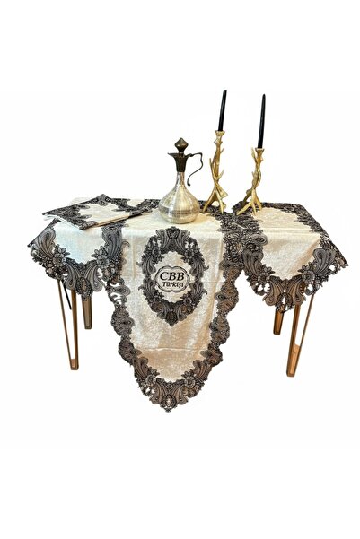 Ceki Home طقم غرفة معيشة مخملي من زومري مكون من 5 قطع