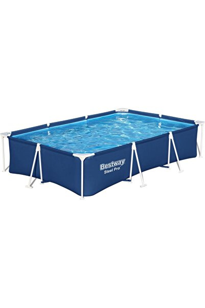 BESTWAY Steel Pro Rectangular Above-Ground Pool 3.00 x 2.01 x 0.66 m (3300 L) - Blue