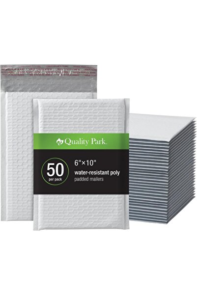 Generic Quality Park Bubble Mailers, 15.25×23 cm (6×9 in), White, Self-Seal, 50 Pack