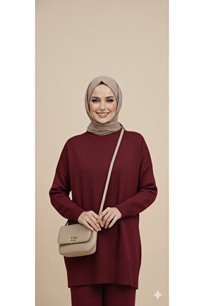 cemo Knitwear Tunic Trousers Hijab Suit