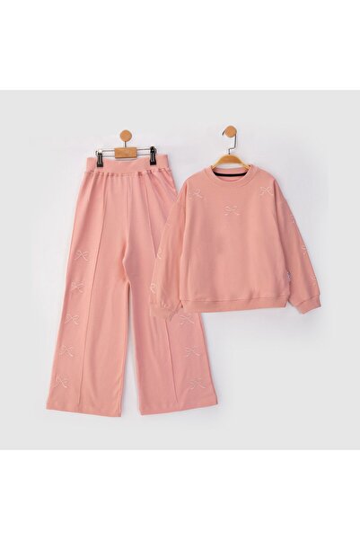 Lmn 2-Strand Lycra Girls' Set with Embroidered Bow Detail