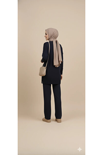 cemo Knitwear Tunic Trousers Hijab Suit