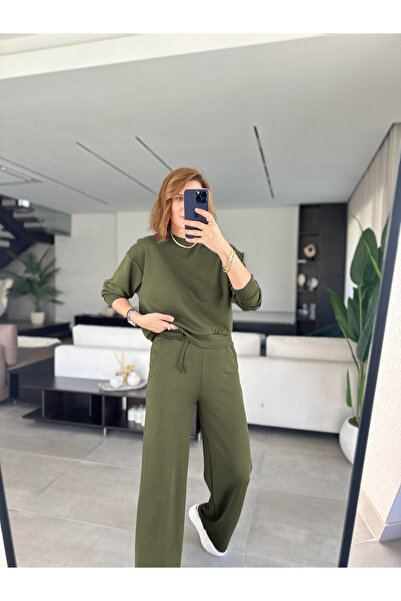 YAKAMEL SET DE PENTRU FEMEI, DIN MATERIE MODAL, CU 2 FIRURI, CU MÂNECĂ LUNGĂ,...