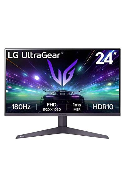 LG 24 UltraGear FHD 180Hz Gaming Monitor (24GS50F-B) - 24-inch, 1ms, HDR10, AMD FreeSync, Black