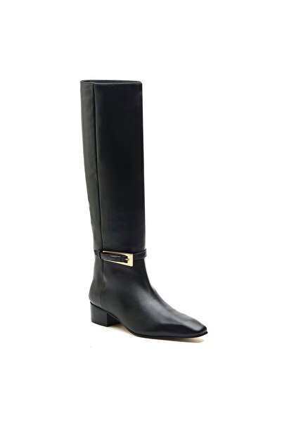 Sofia Baldi Basel Black Genuine Leather Women's Heel Boots