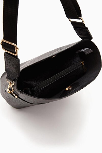 Levidor Geantă neagră de umăr pentru femei cu cățeluș în interior 930105