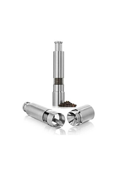 Coverzone Stainless Steel Pepper and Salt Grinder – One-Hand Operation, Adjustable Coarseness, Transparent Bowl Mg600A