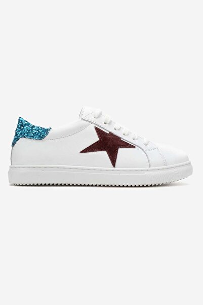 Zeynep Sıradağlı Brendon Women's Sneakers White-Burgundy-Blue-Glass-Broken