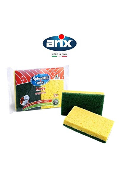 Arix إسفنجة سبلينديلي الطبيعية، قطعتان - تنظيف لطيف وفعال لجميع الأسطح