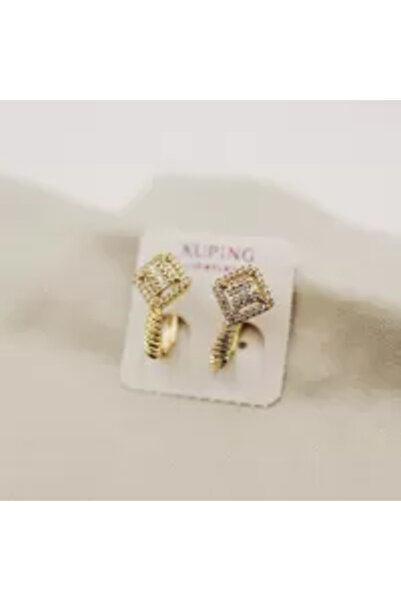XUPING JEWELRY 18k Gold Plated Earrings with Zirconia Stones
