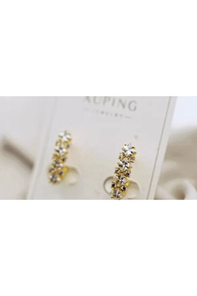 XUPING JEWELRY 18k Gold Plated Earrings with Zirconia Stones