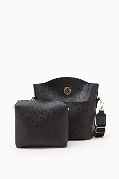 Levidor Geantă neagră de umăr pentru femei cu cățeluș în interior 930105