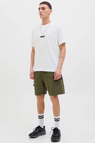 Jack & Jones 12276524 Jcosago Logo Slub Tee Ss Crew Neck Ln Tricou pentru bărbați