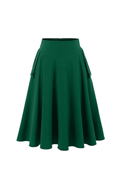 OEM Women's Pleated Knee-Length Skirt