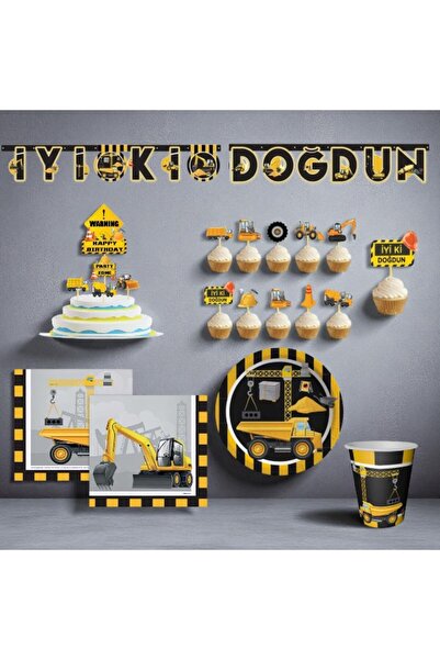 Behind party store İnşaat Temalı Doğum Günü Seti – İyi Ki Doğdun Yazısı Tabak...