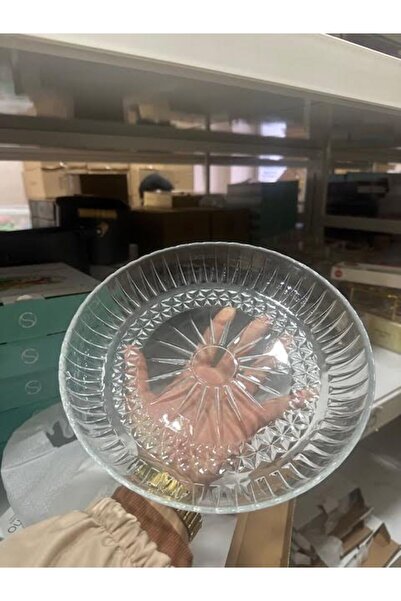 Hibana New Concept El Yapımı Büyük Boy Cam Salata Kasesi 24 cm