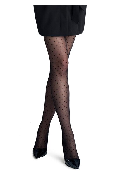 Marilyn Dres Flores Dots 02, 20 DEN, Marilyn-Black-5-XL Standard